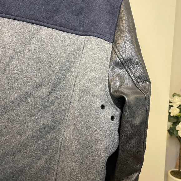 Blank NYC Mens Wool and Faux Leather Jacket Size Large - Picture 4 of 5